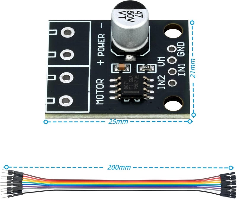 MTDELE 5Pcs DC Motor Drive Module Compatible with for DRV8871 6.5-45V 3.6A Max H-Bridge PWM Driver Module - Image 2